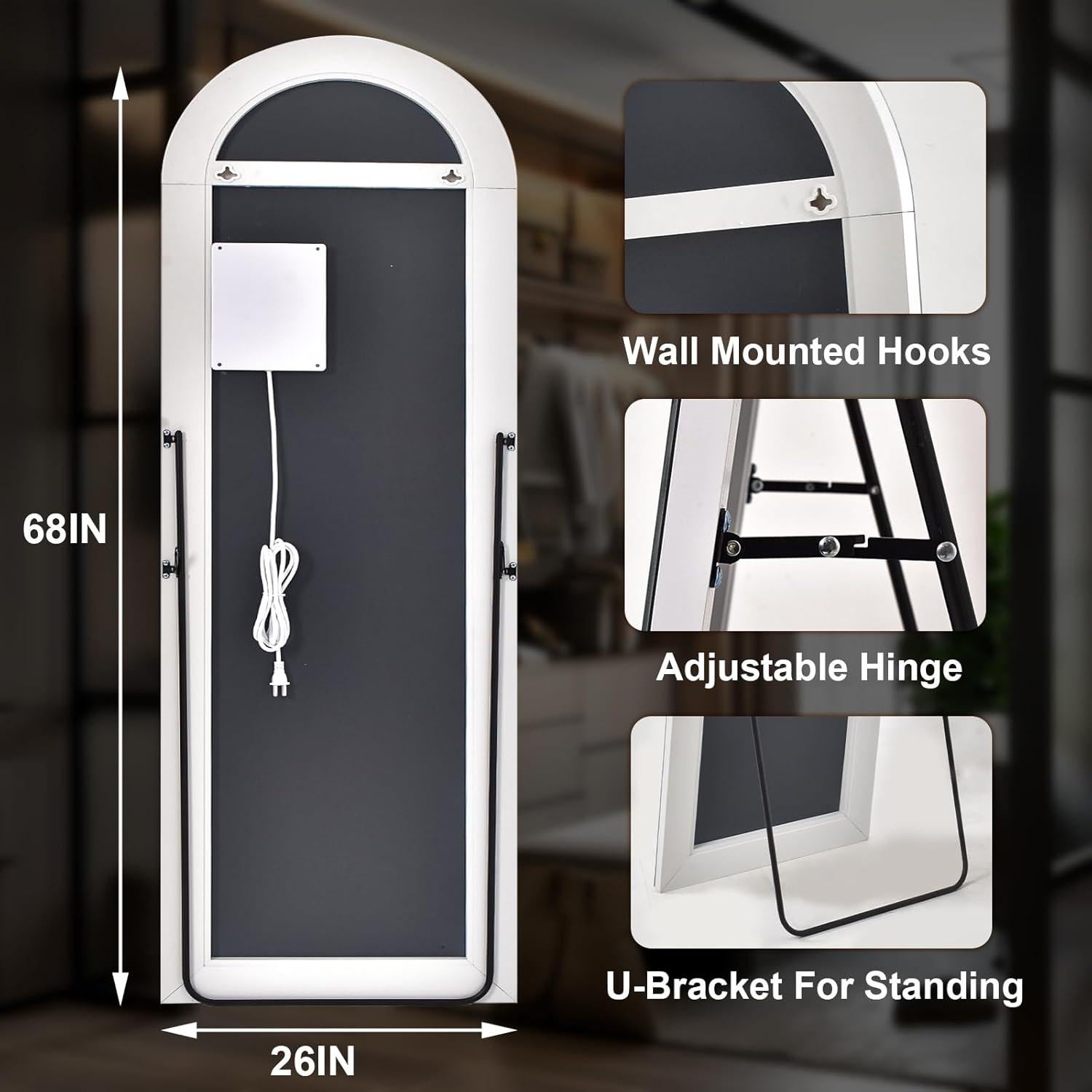 Espejo de Cuerpo Completo Easly 172.72x66.04 cm LED 3 Colores