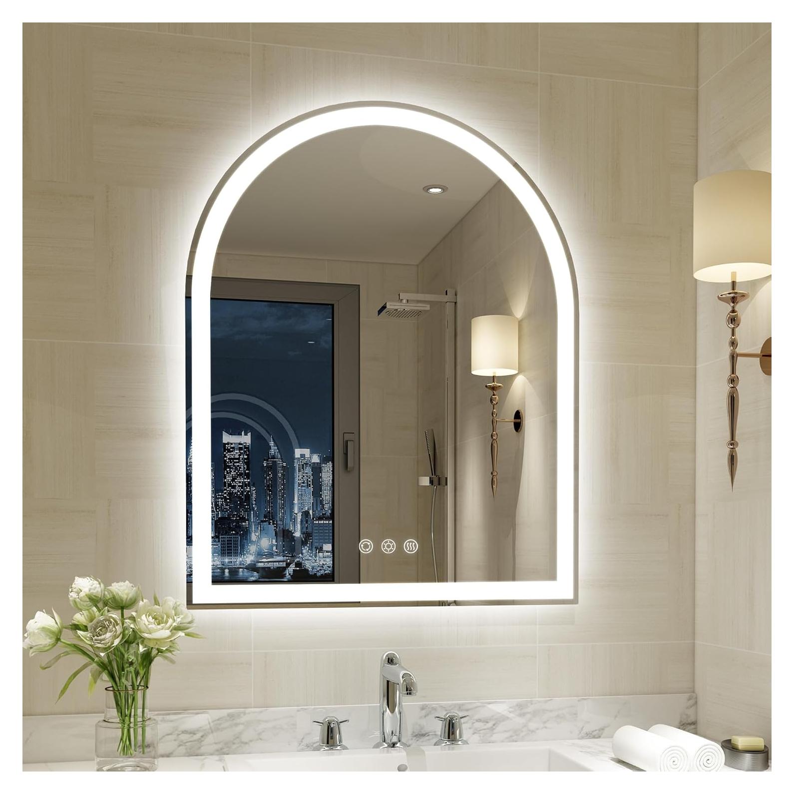 Espejo LED Arqueado BesMirror 61x76 cm Sin Marco Regulable