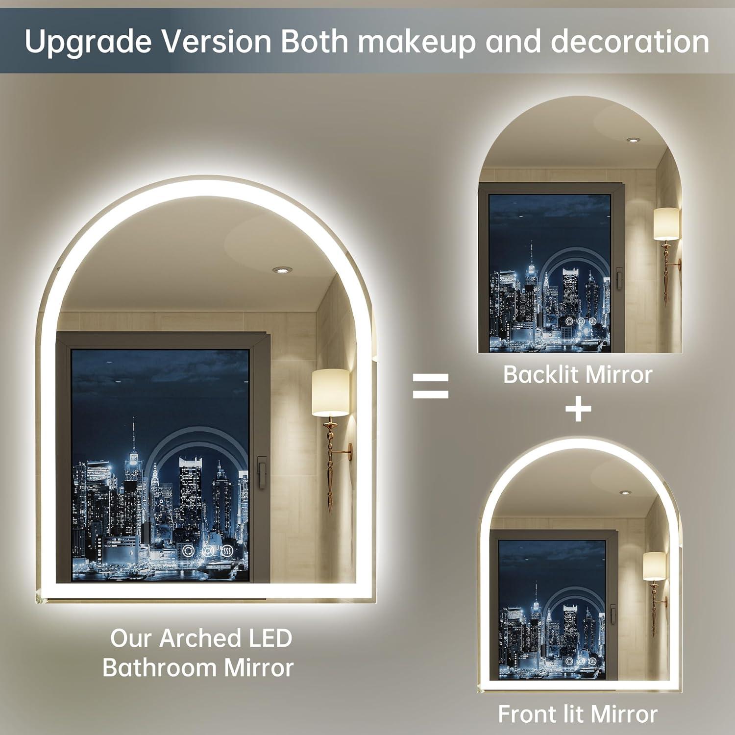 Espejo LED Arqueado BesMirror 61x76 cm Sin Marco Regulable
