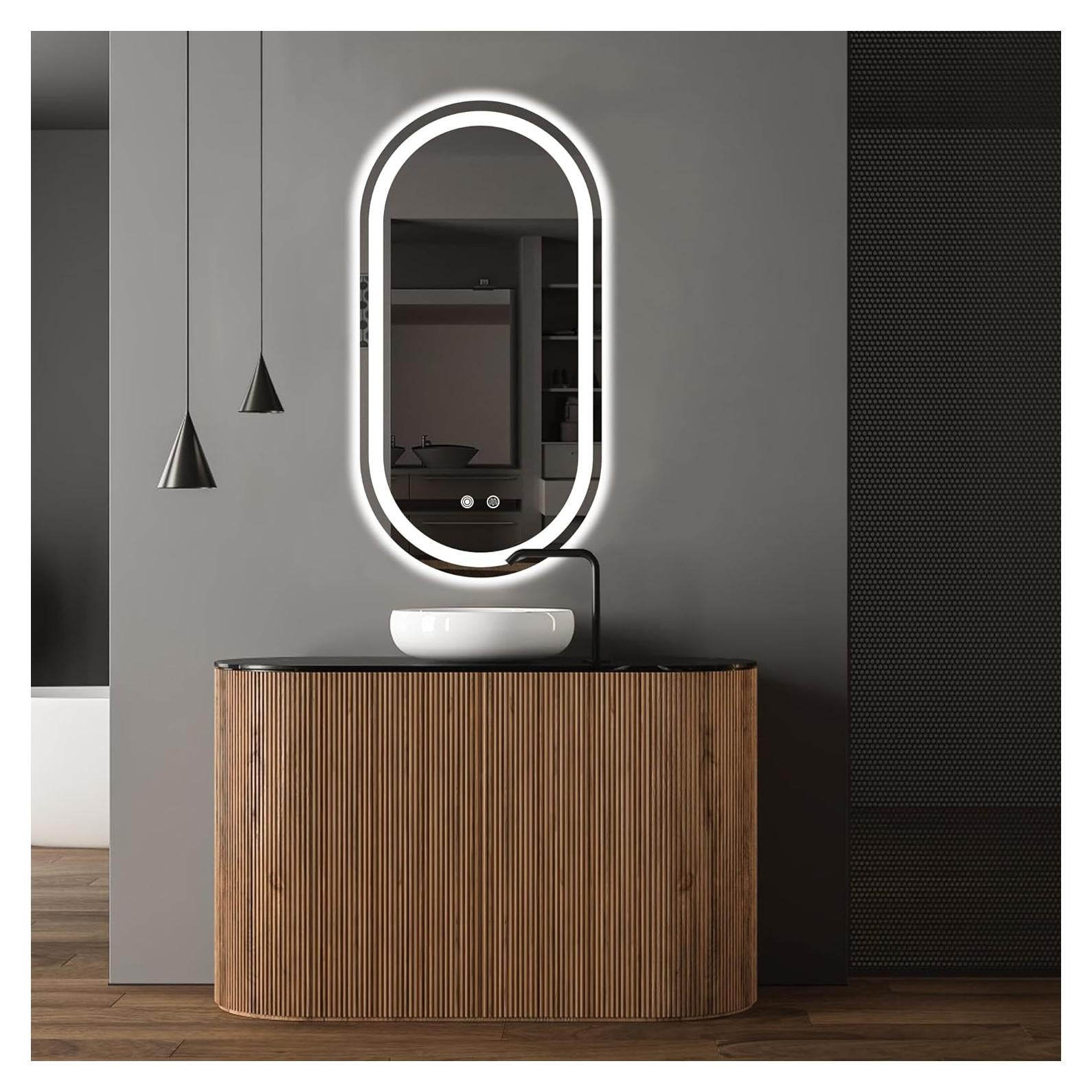 Espejo de Baño LED FORTENY 81x41 cm Antivaho Regulable