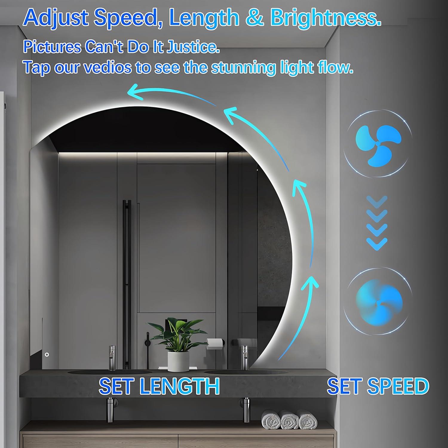 Espejo de Baño LED Niccy 112 cm Anti-vaho y Regulable