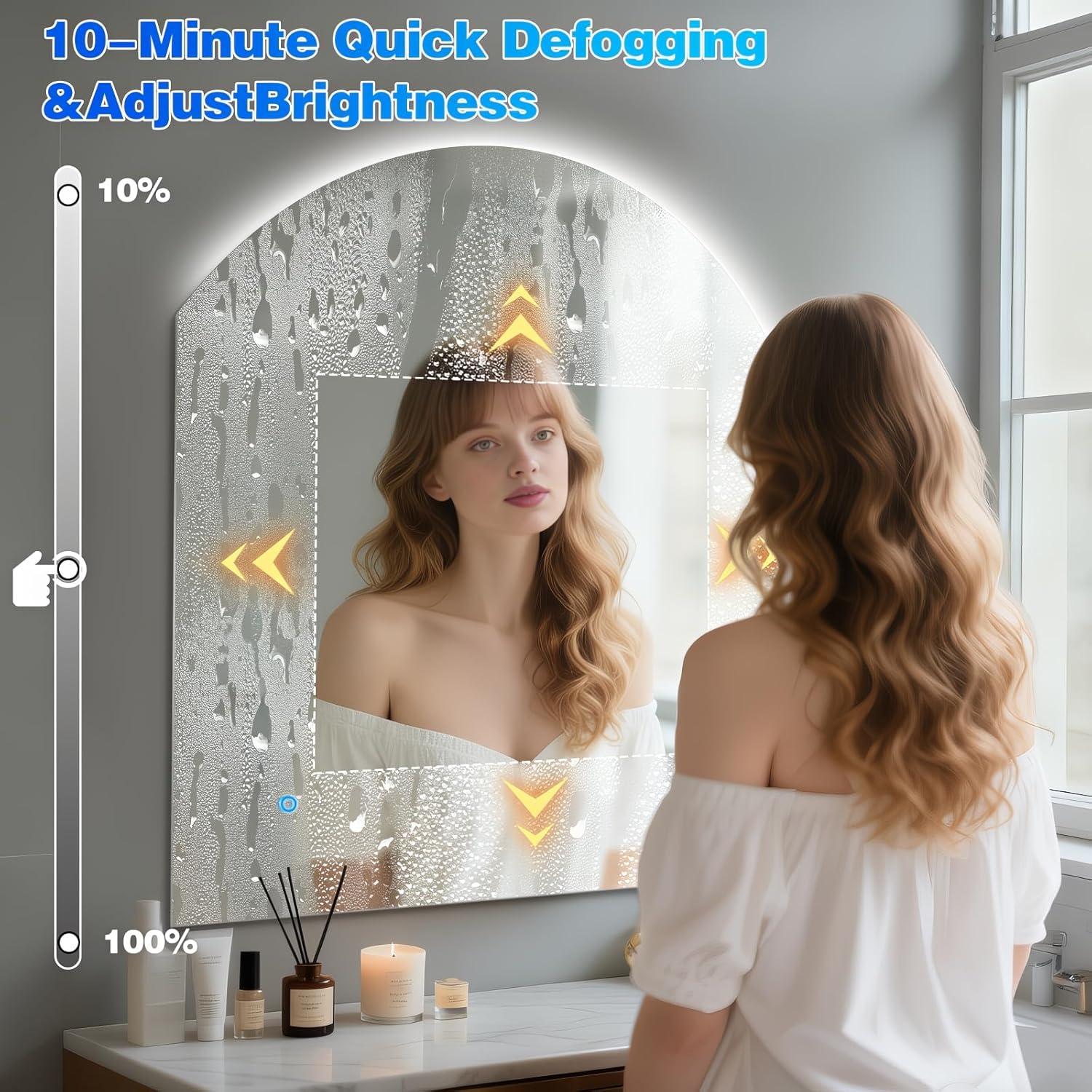 Espejo de Baño LED Niccy 112 cm Anti-vaho y Regulable