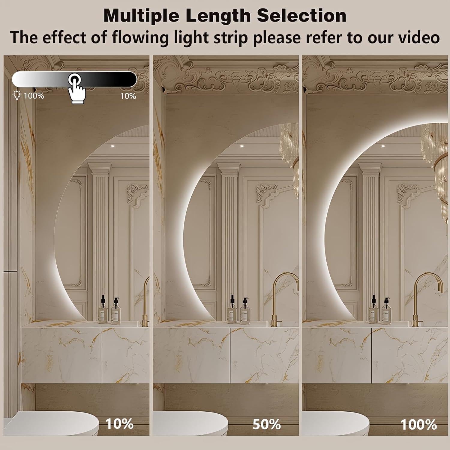 Espejo de Baño LED Niccy 112 cm Anti-vaho y Regulable