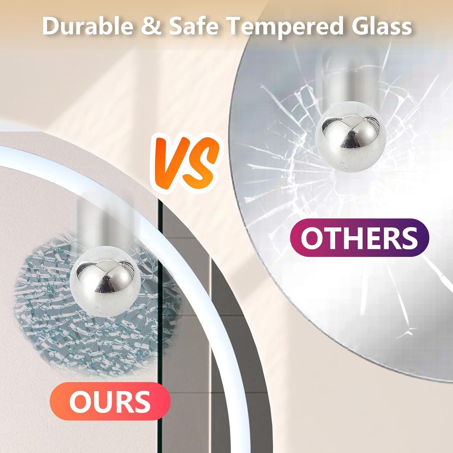 Espejo de Baño Redondo Vipush 71 cm con LED Regulable