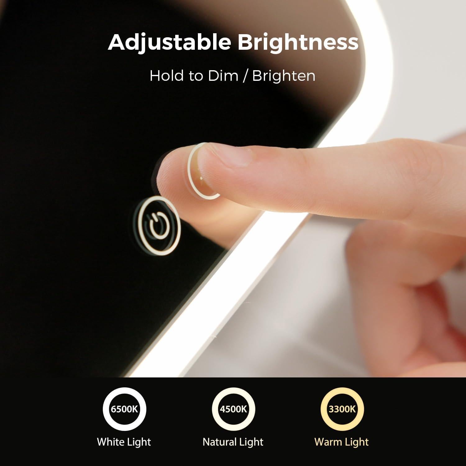 Espejo de Maquillaje Iluminado NEZZOE 30.48 cm Recargable