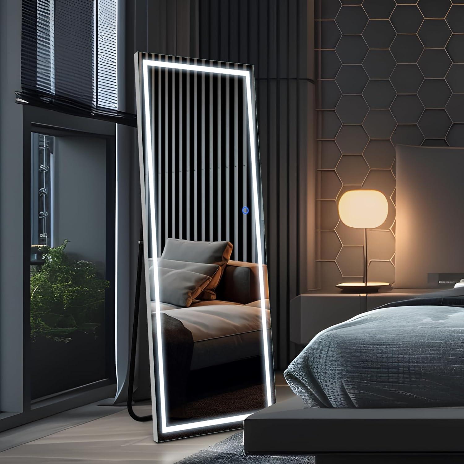 Espejo de Piso LED TRUNBACK 160x50 cm Regulable 3 Colores