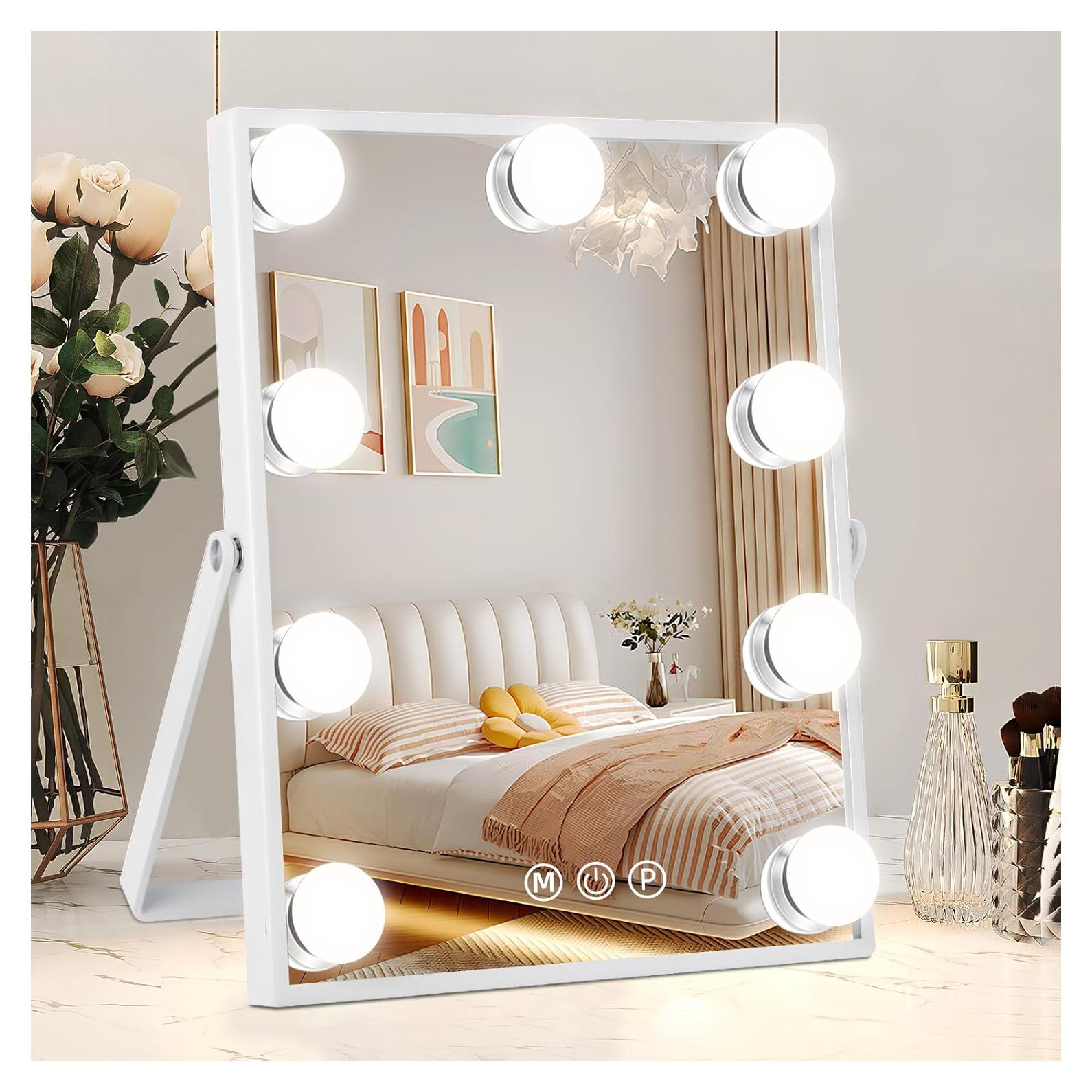 Espejo de Maquillaje Iluminado Genérico 30.48x25.4cm 360°