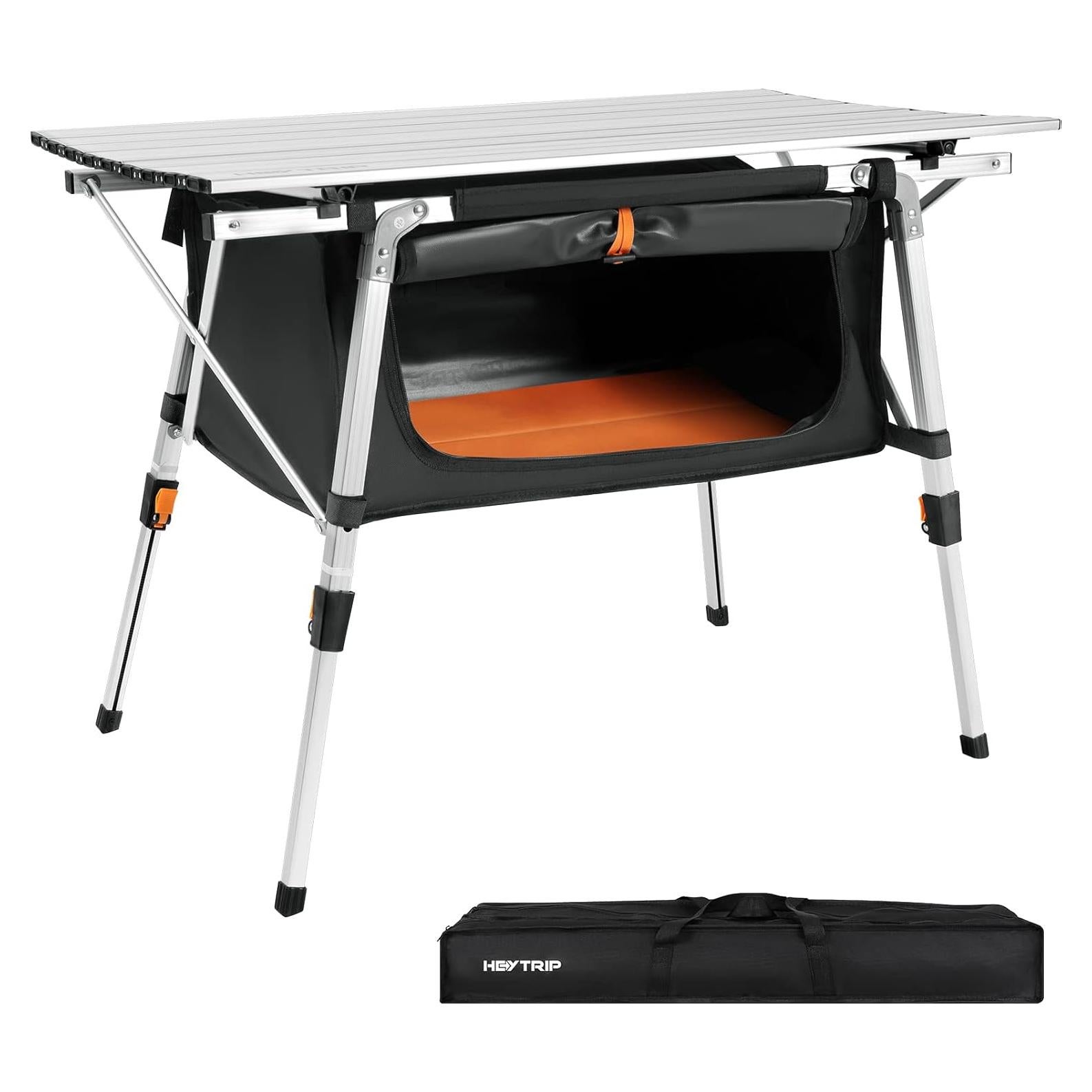 Mesa de Camping Plegable HEYTRIP Ajustable 63.5 cm Gris