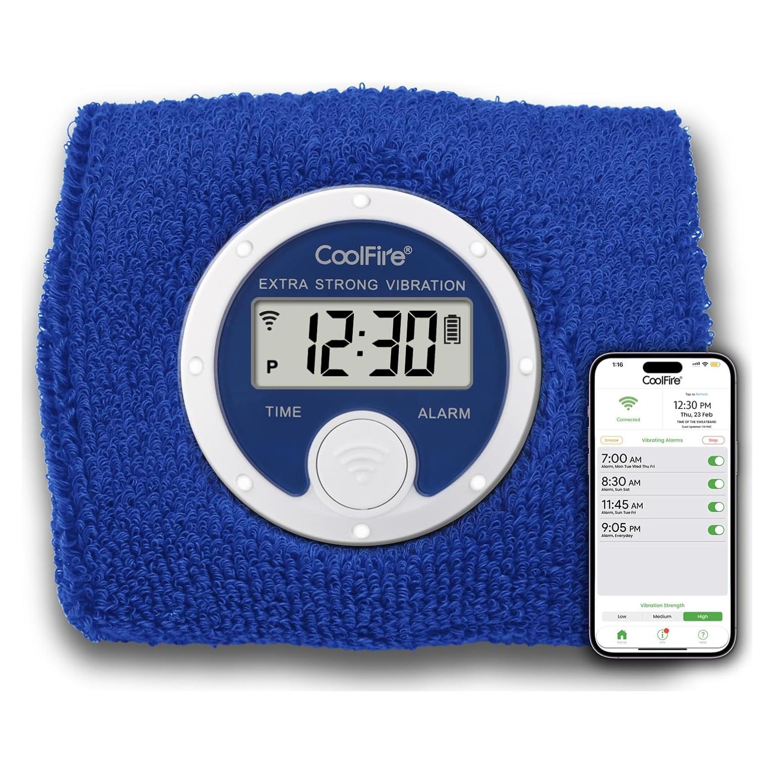 Coolfire Reloj Despertador Vibrante Silencioso Azul