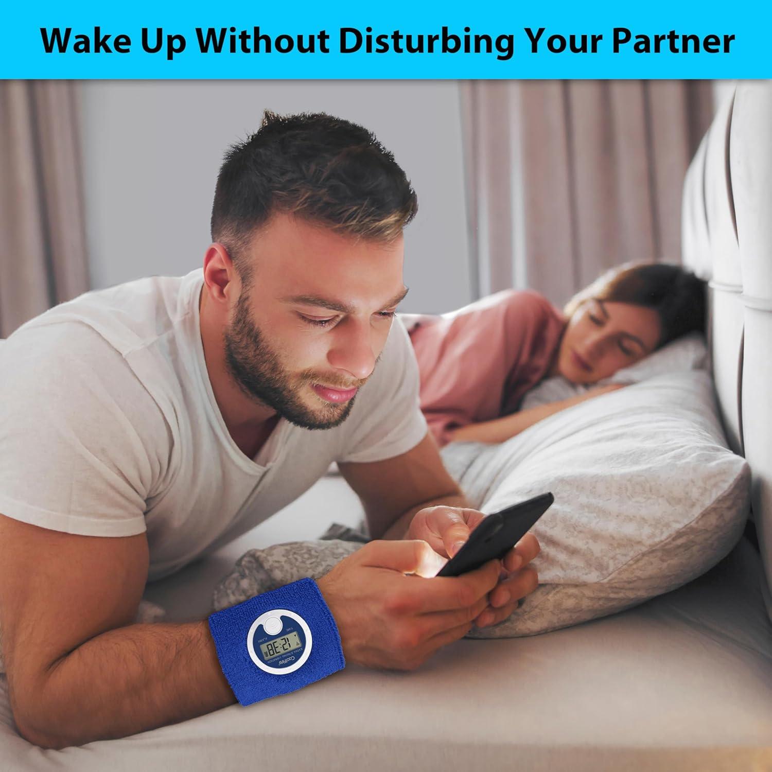 Coolfire Reloj Despertador Vibrante Silencioso Azul