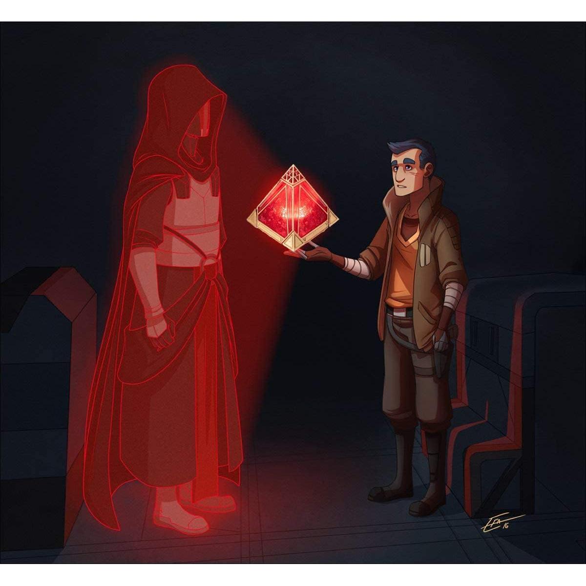 Grabadora Electrónica Holocron Sith Tiff-K Cosplay Rojo