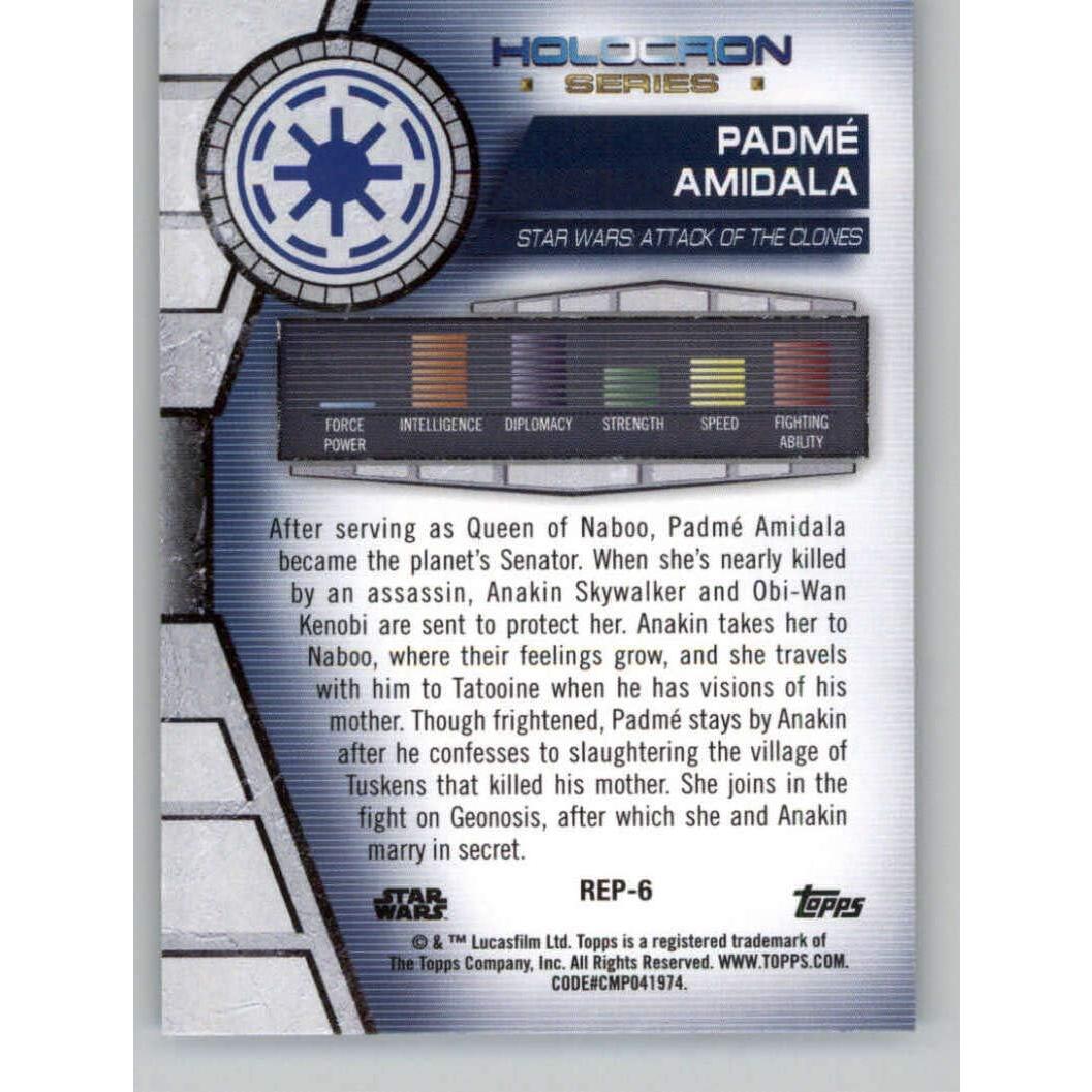 Tarjeta Coleccionable Padme Amidala #REP-6 Topps 2020