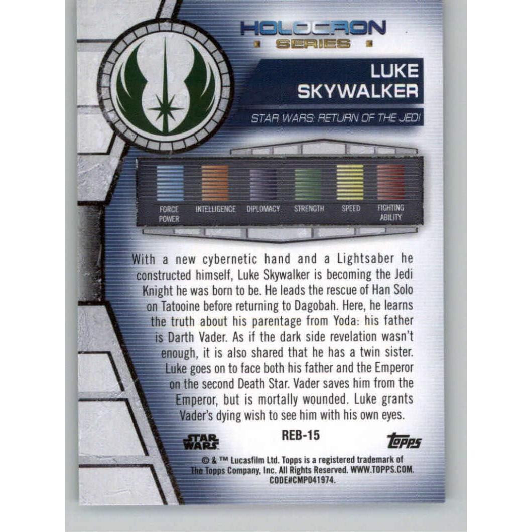 Tarjeta Coleccionista Star Wars Topps 2020 Luke Skywalker