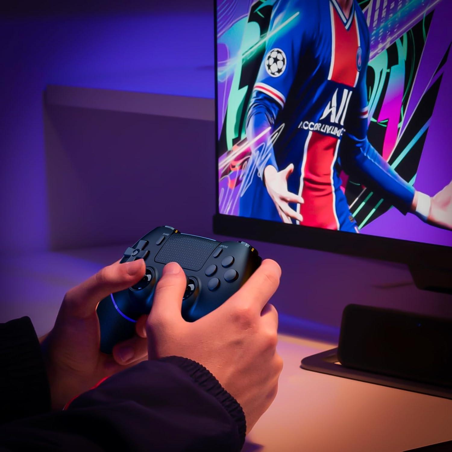 Controlador Inalámbrico CHEREEKI para PS4 Negro con Joystick Hall