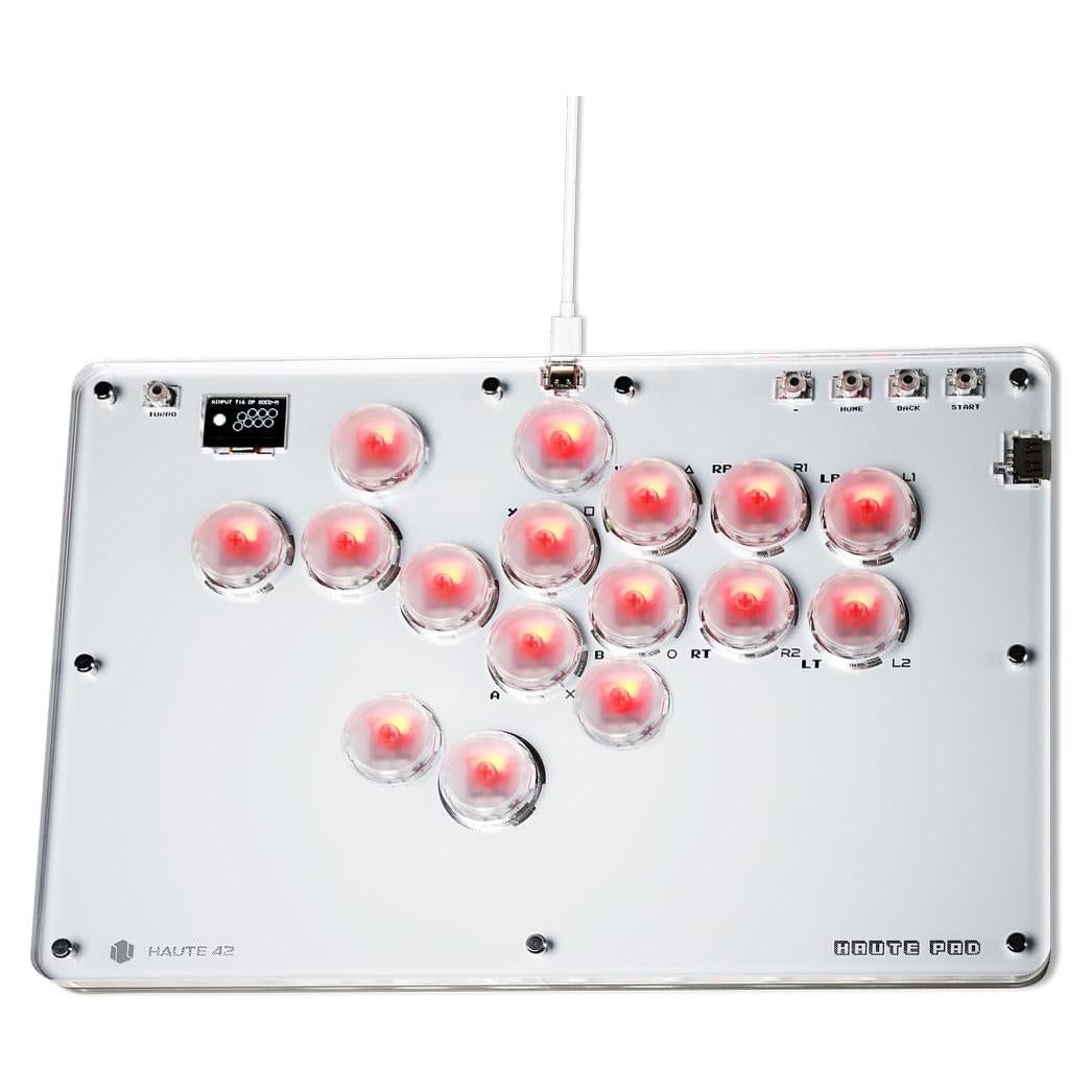 Controlador Arcade Sehawei T16 Blanco 16 Botones RGB Turbo