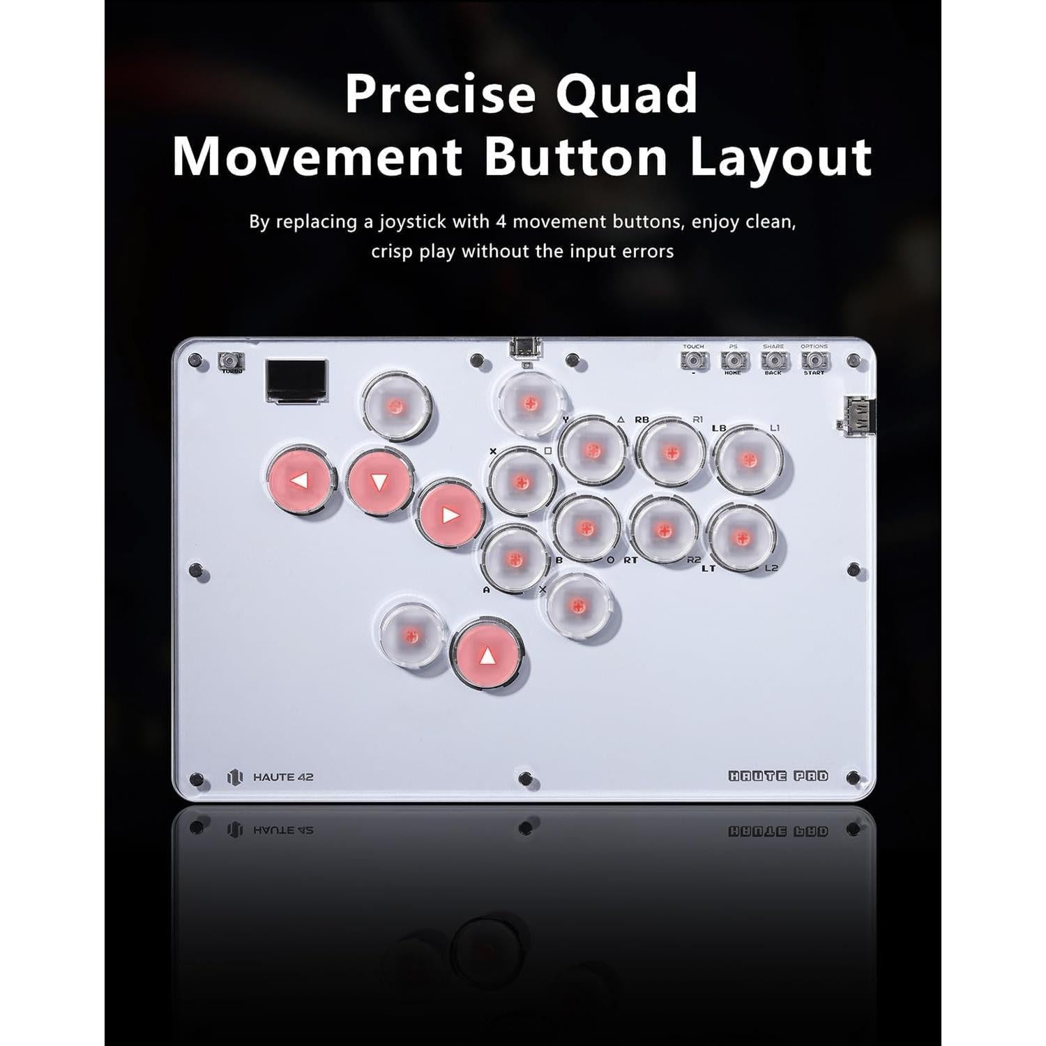 Controlador Arcade Sehawei T16 Blanco 16 Botones RGB Turbo