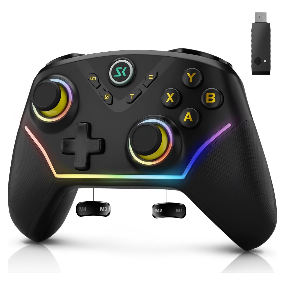 Controlador Inalámbrico Multi-Plataforma Boowen Negro con RGB