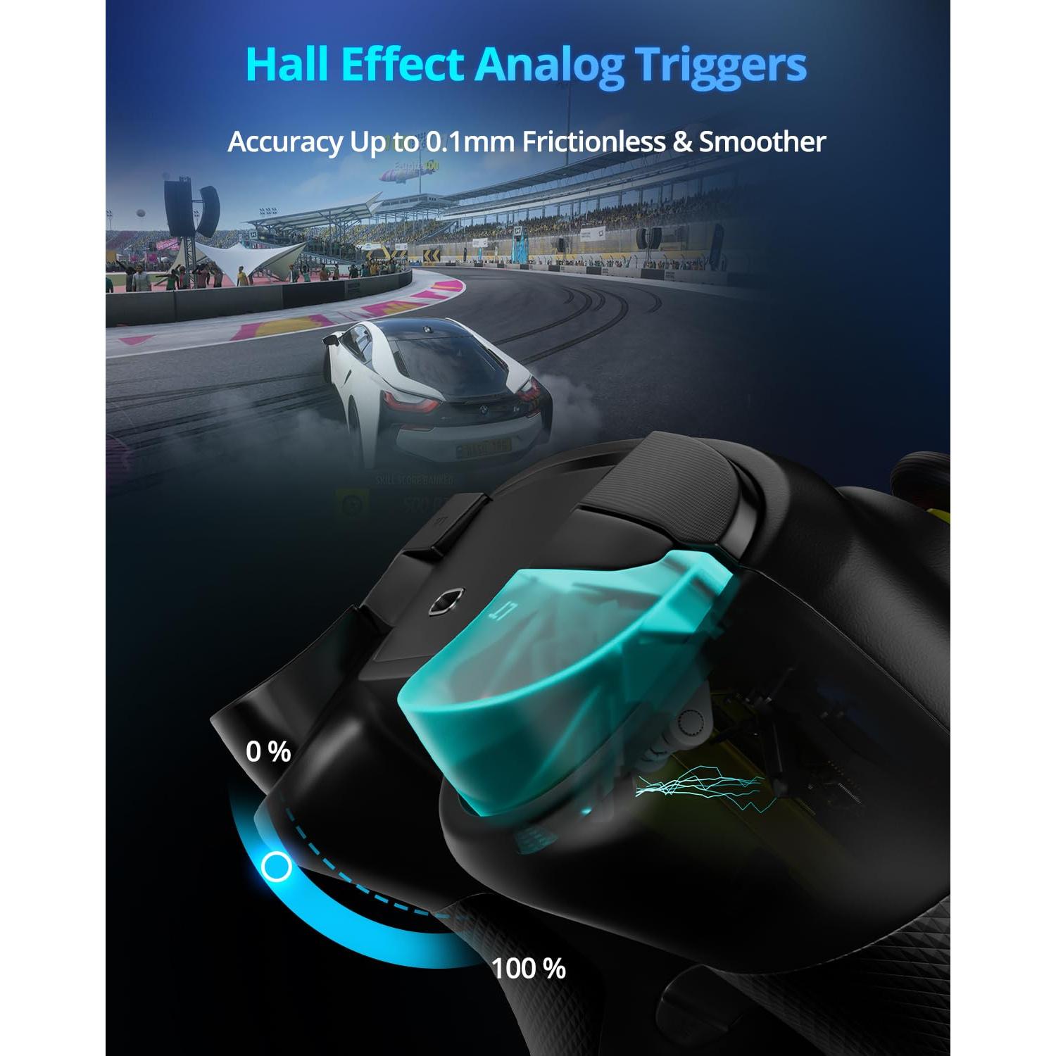 Controlador Inalámbrico Multi-Plataforma Boowen Negro con RGB