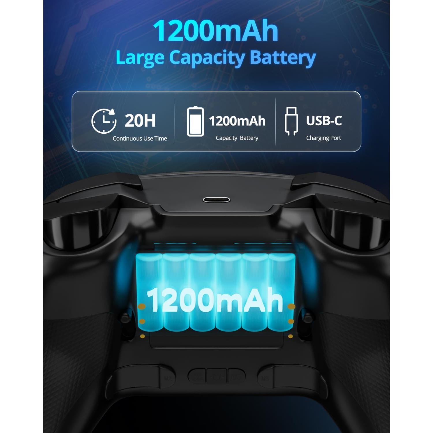 Controlador Inalámbrico Multi-Plataforma Boowen Negro con RGB