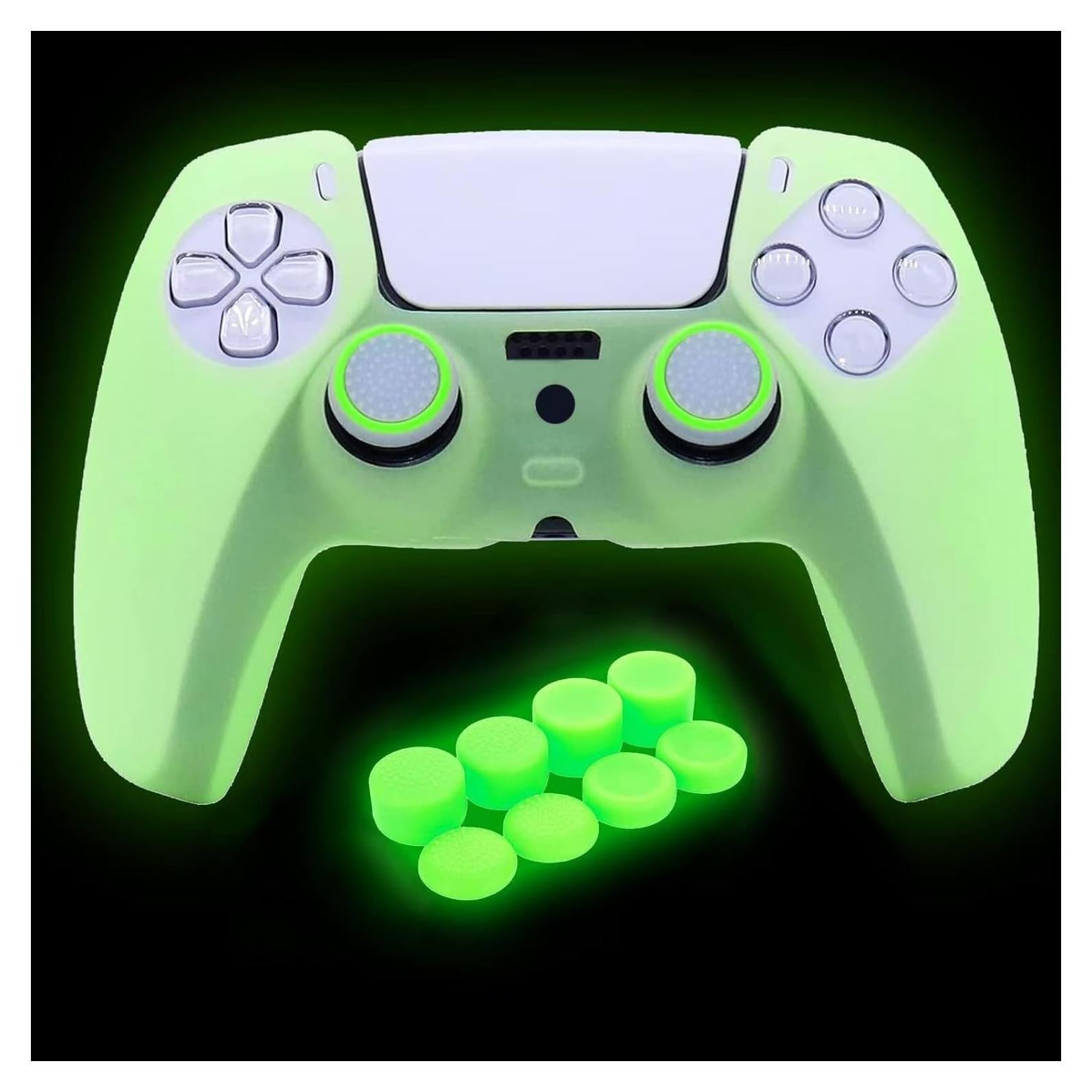 Cubierta de Silicona Antideslizante HLRAO PS5 Verde Brillante