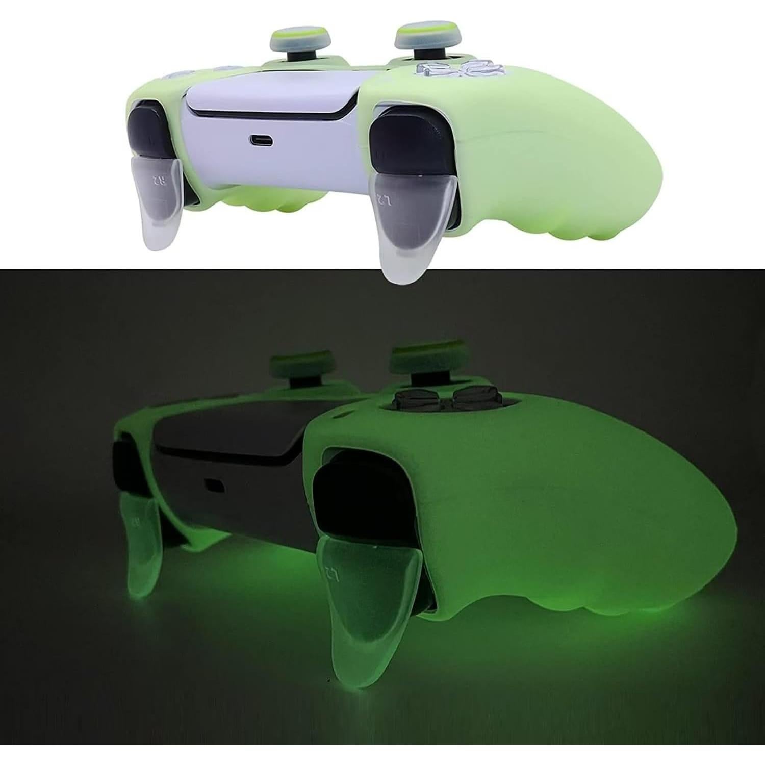 Cubierta de Silicona Antideslizante HLRAO PS5 Verde Brillante