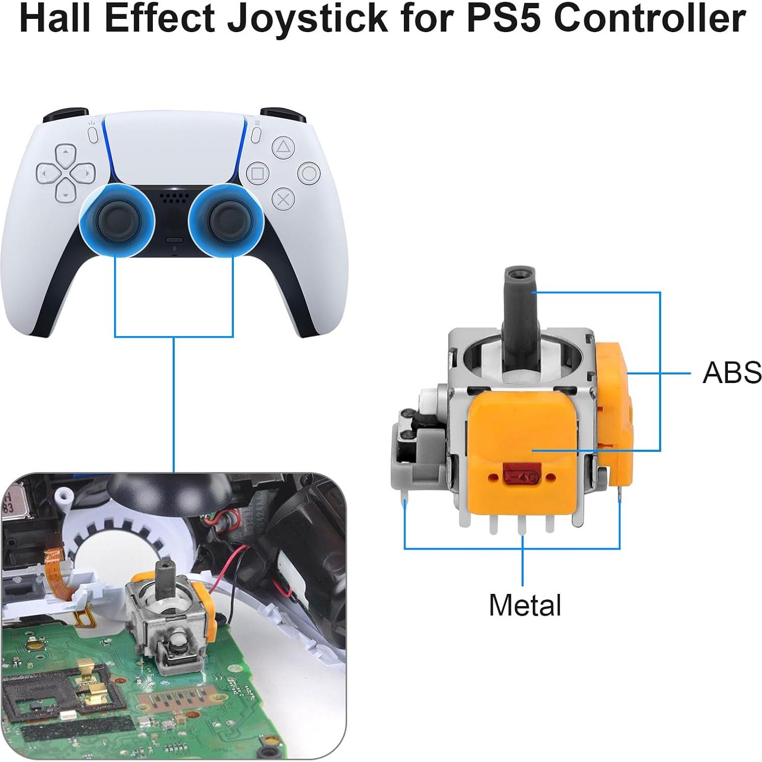 6 Joysticks de Efecto Hall OCTODER para Controlador PS5