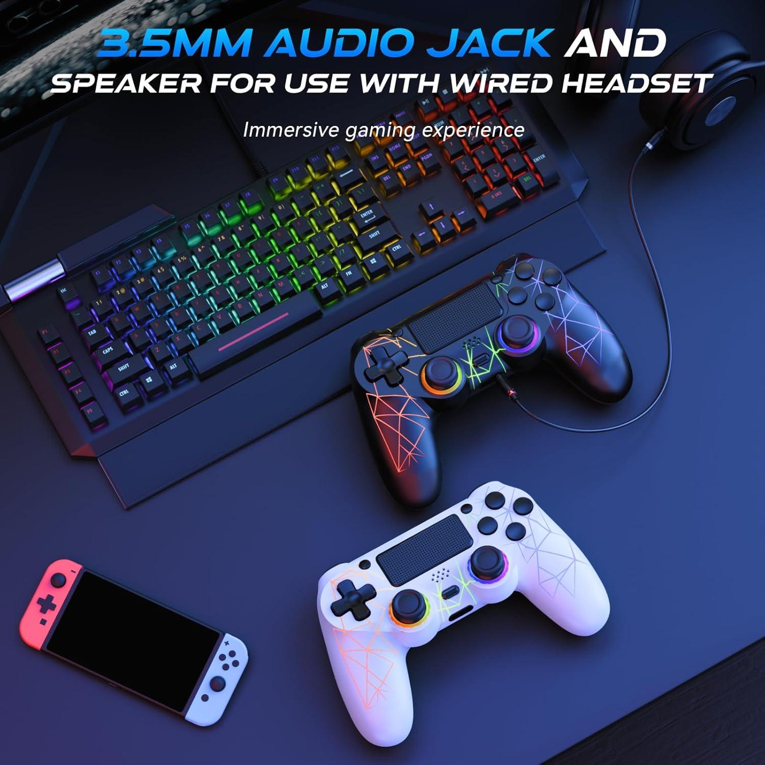 Controlador Inalámbrico GamingBoy PS4/PC RGB Doble Vibración