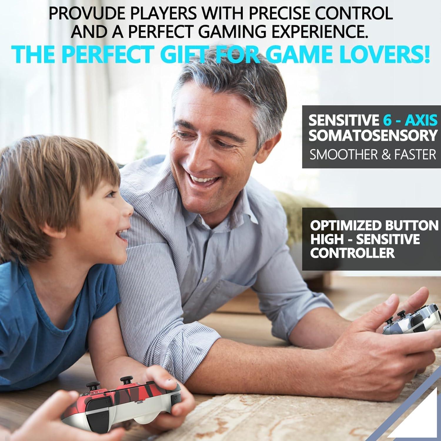 Controlador Inalámbrico SHEPUDRUC para PS4 - Camo Rojo y Verde