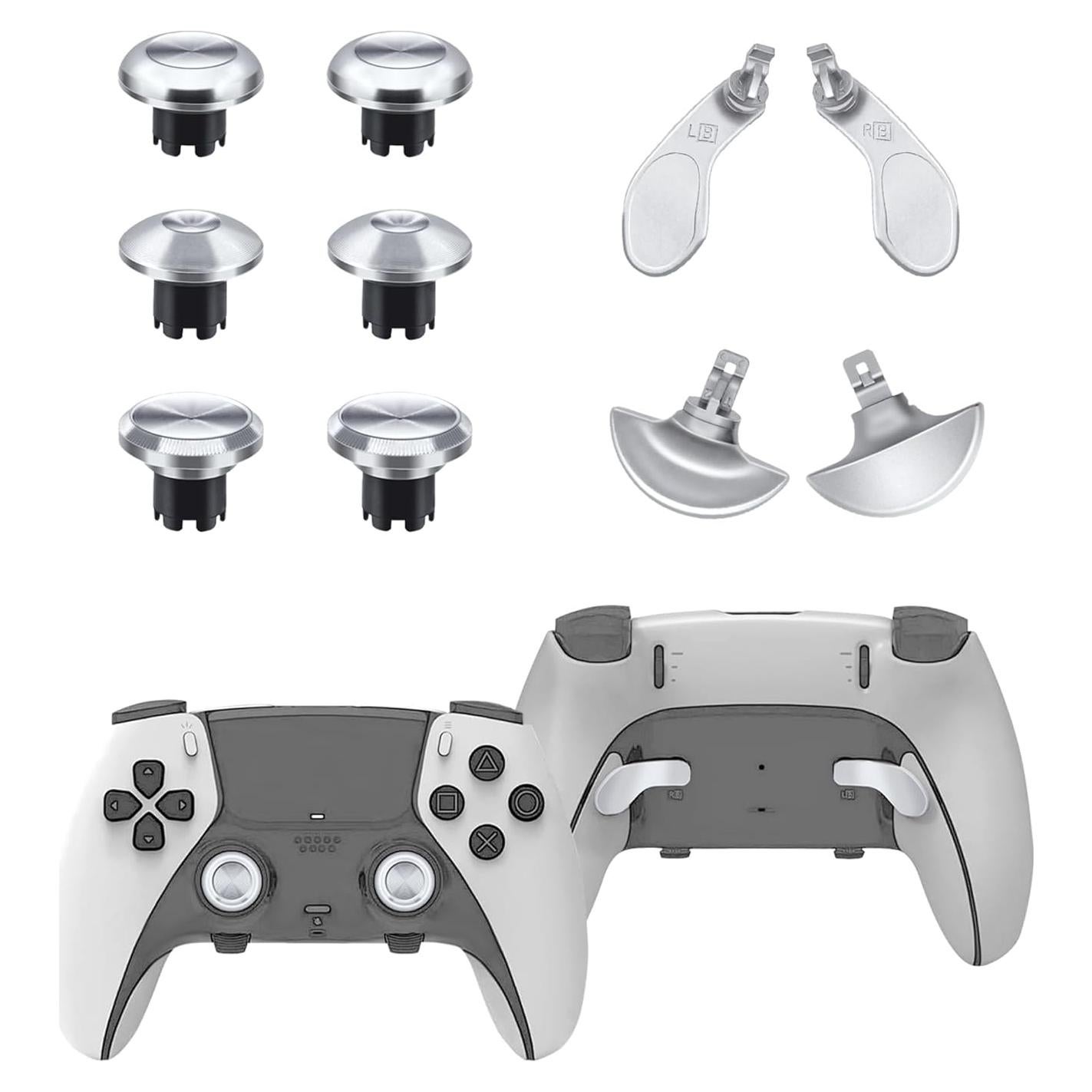 Kit de Accesorios Mcbazel para Controlador PS5 Edge - Plata