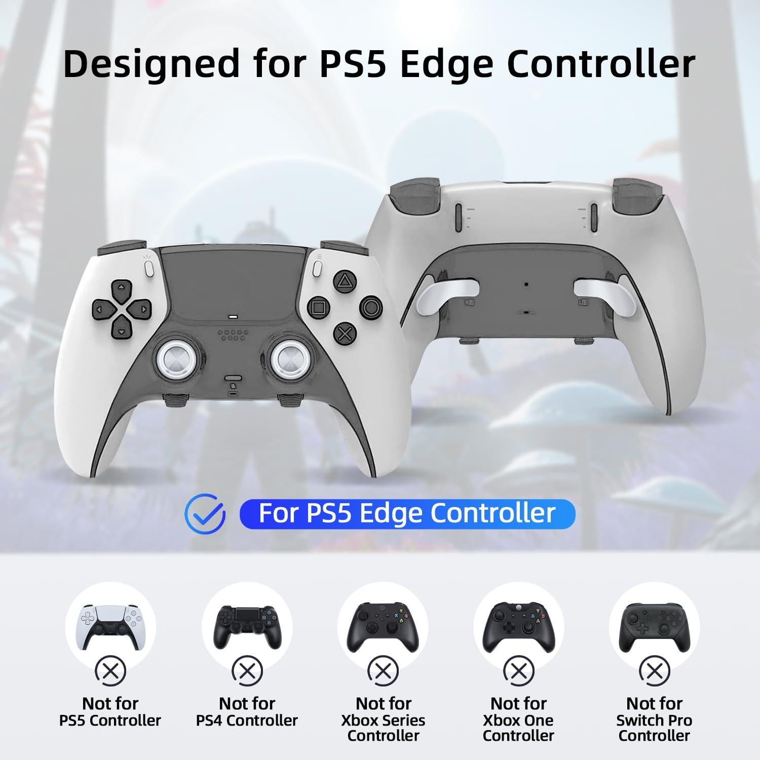 Kit de Accesorios Mcbazel para Controlador PS5 Edge - Plata