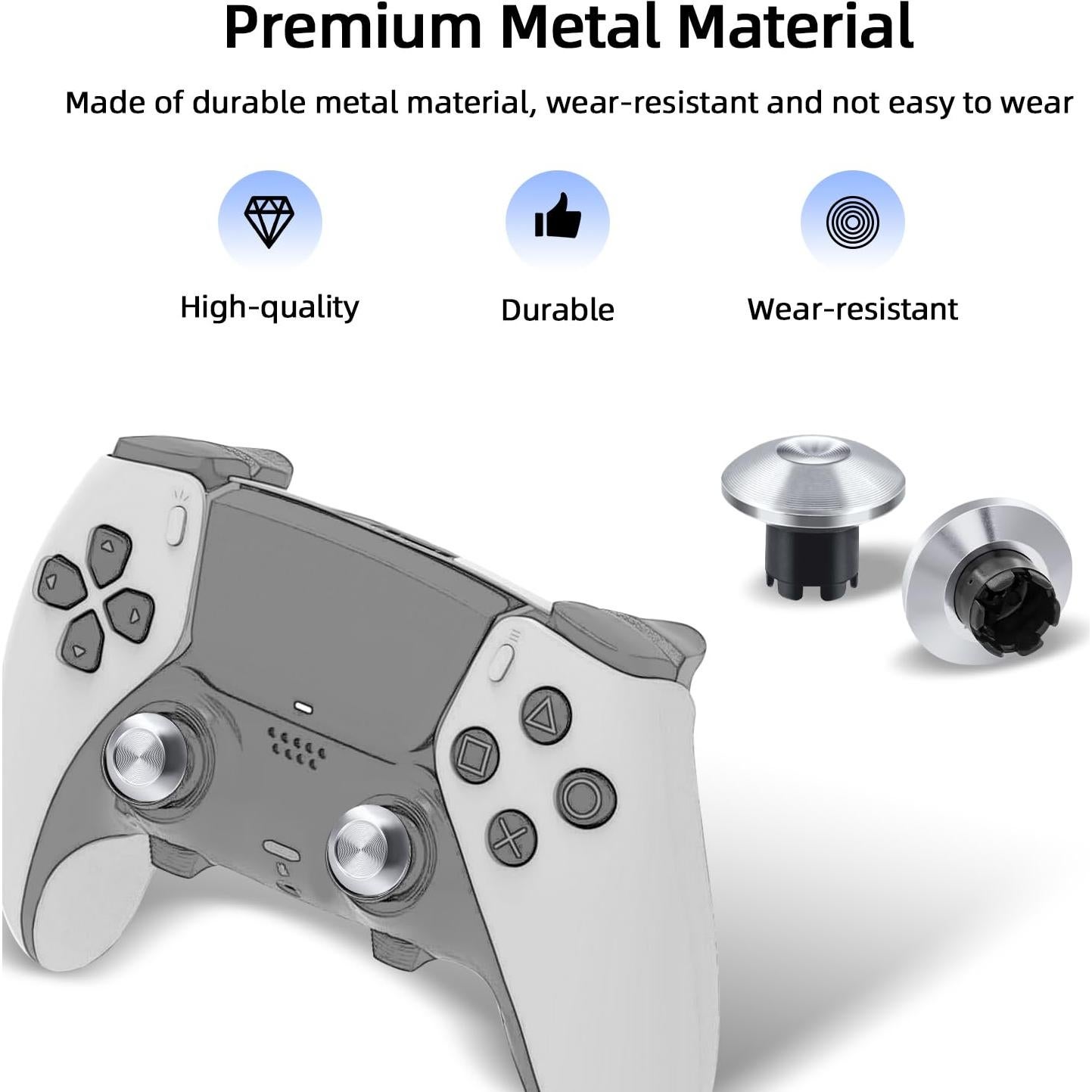 Kit de Accesorios Mcbazel para Controlador PS5 Edge - Plata