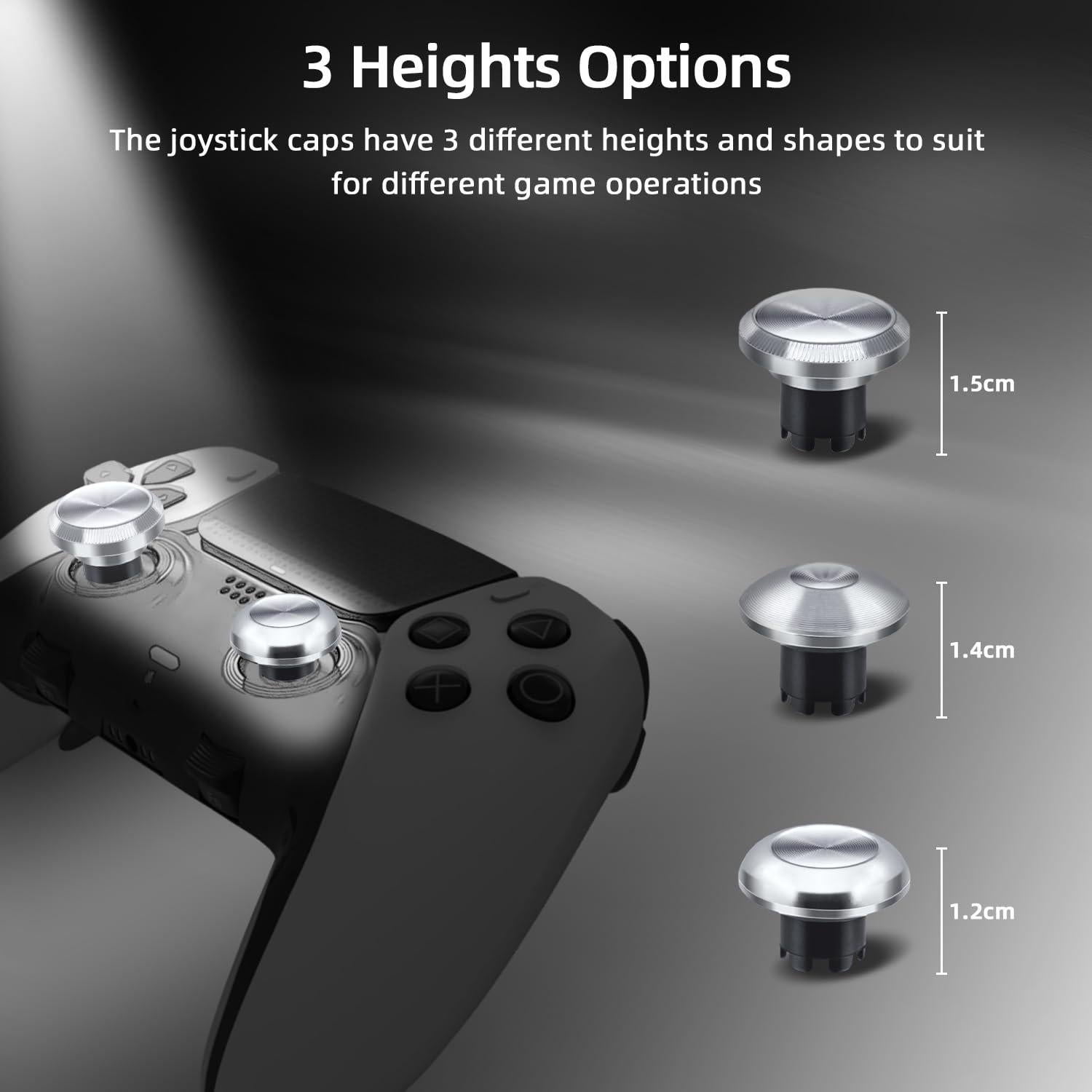 Kit de Accesorios Mcbazel para Controlador PS5 Edge - Plata