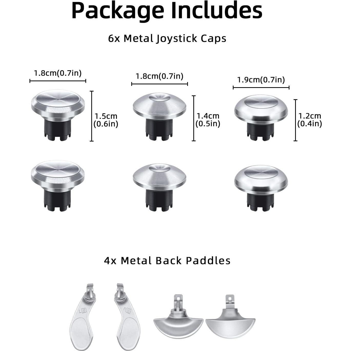 Kit de Accesorios Mcbazel para Controlador PS5 Edge - Plata