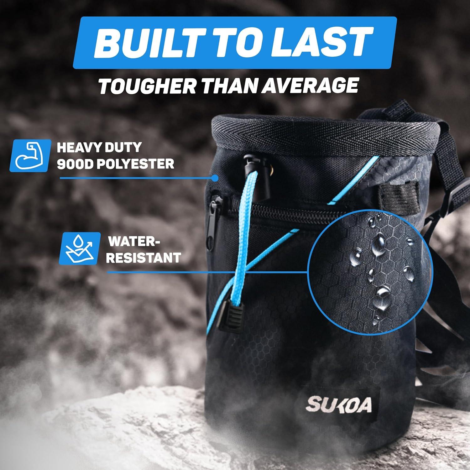 Bolsa de Tiza Sukoa Azul con 3 Bolsillos y Cinturón