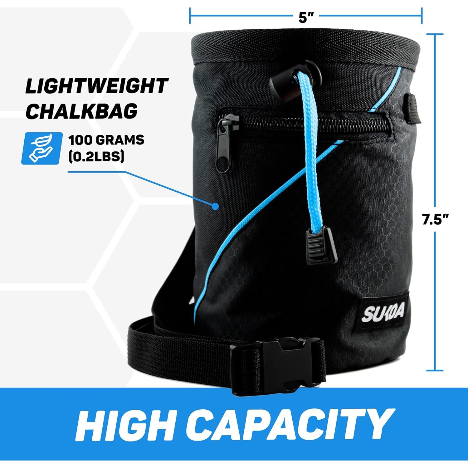 Bolsa de Tiza Sukoa Azul con 3 Bolsillos y Cinturón