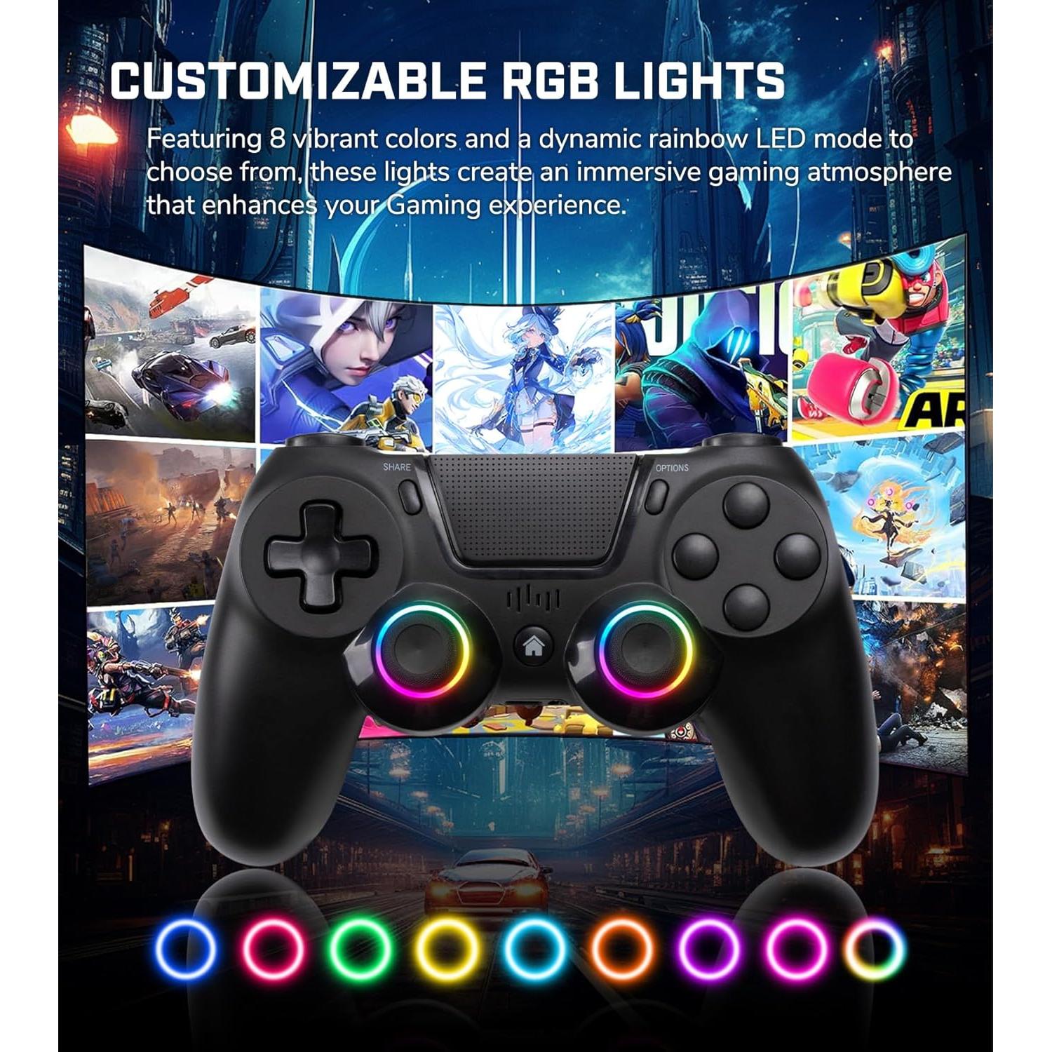 Controlador Inalámbrico TJPD para PS4/Pro/Slim/PC - Paquete de 2