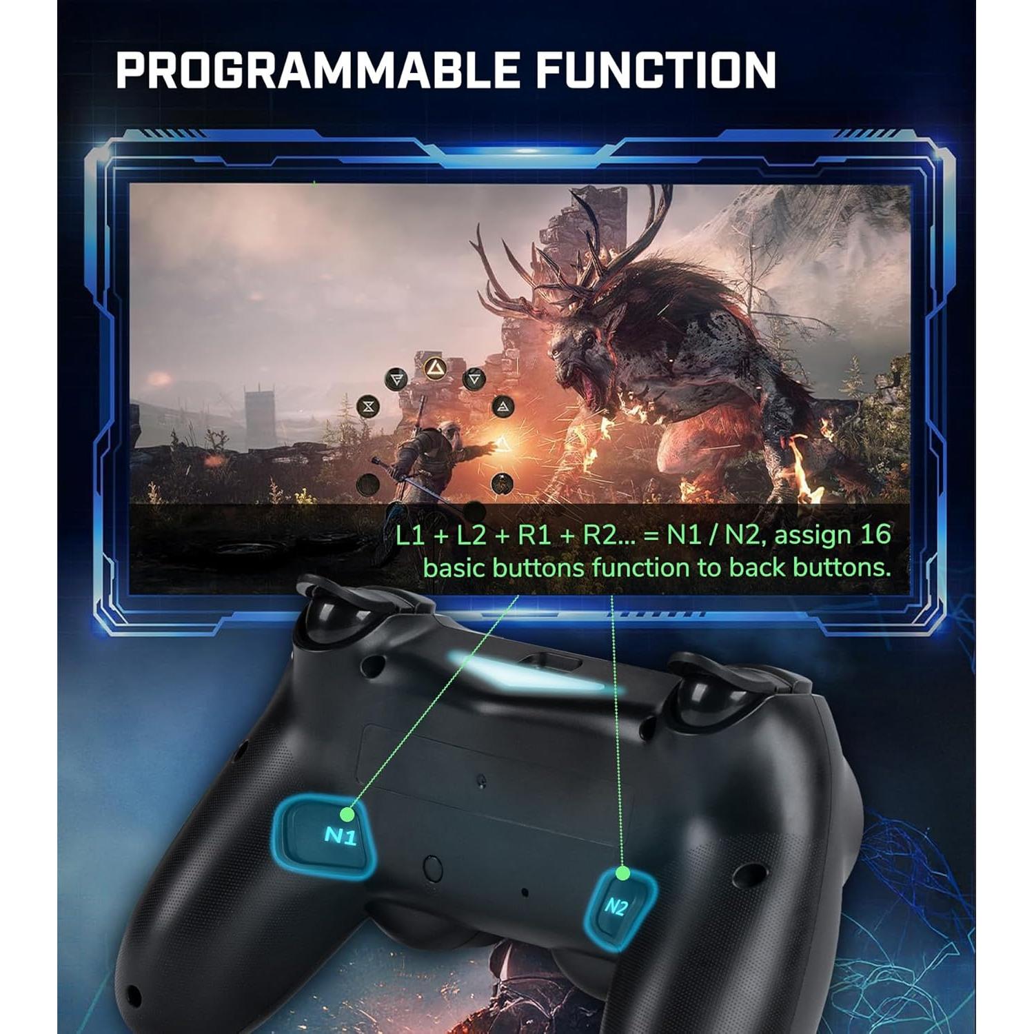 Controlador Inalámbrico TJPD para PS4/Pro/Slim/PC - Paquete de 2