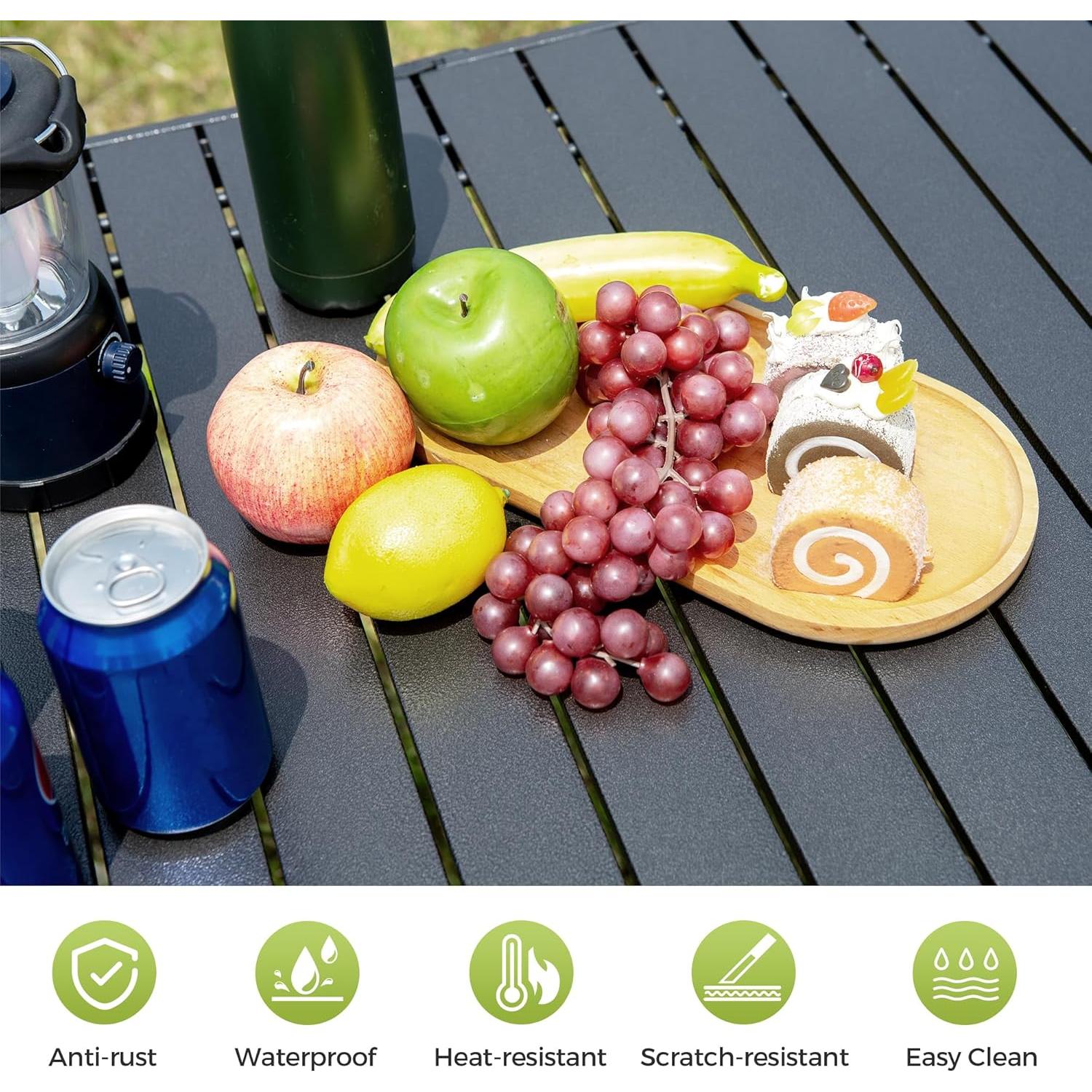 Mesa de Camping Plegable ALPHA CAMP 301-YYZ Ajustable