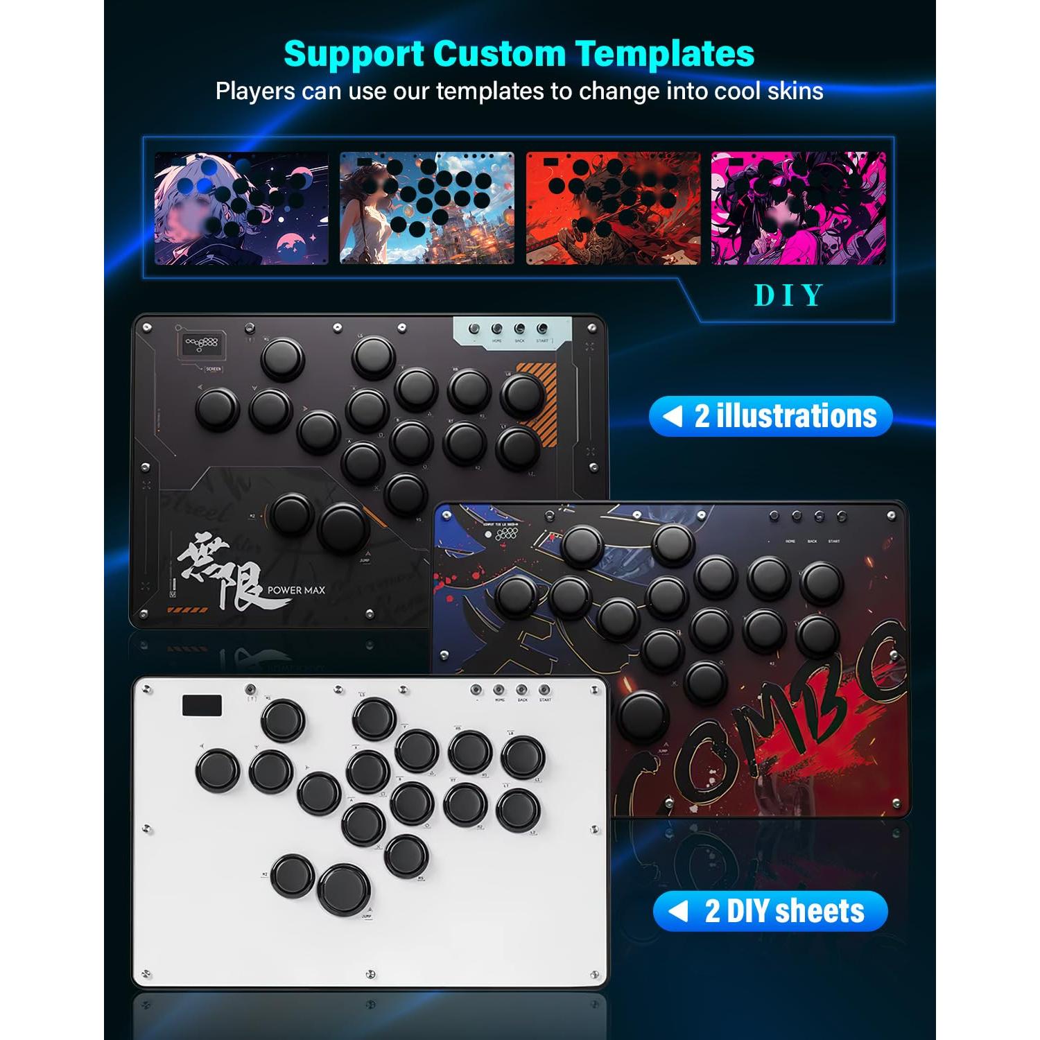 Controlador Arcade Sehawei U16 con RGB y Funciones Turbo