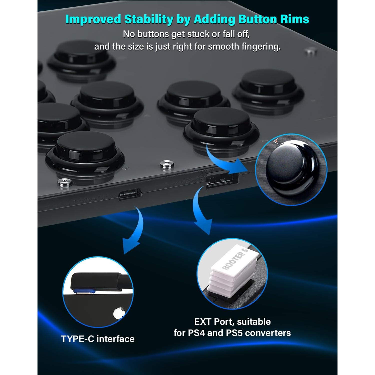 Controlador Arcade Sehawei U16 con RGB y Funciones Turbo