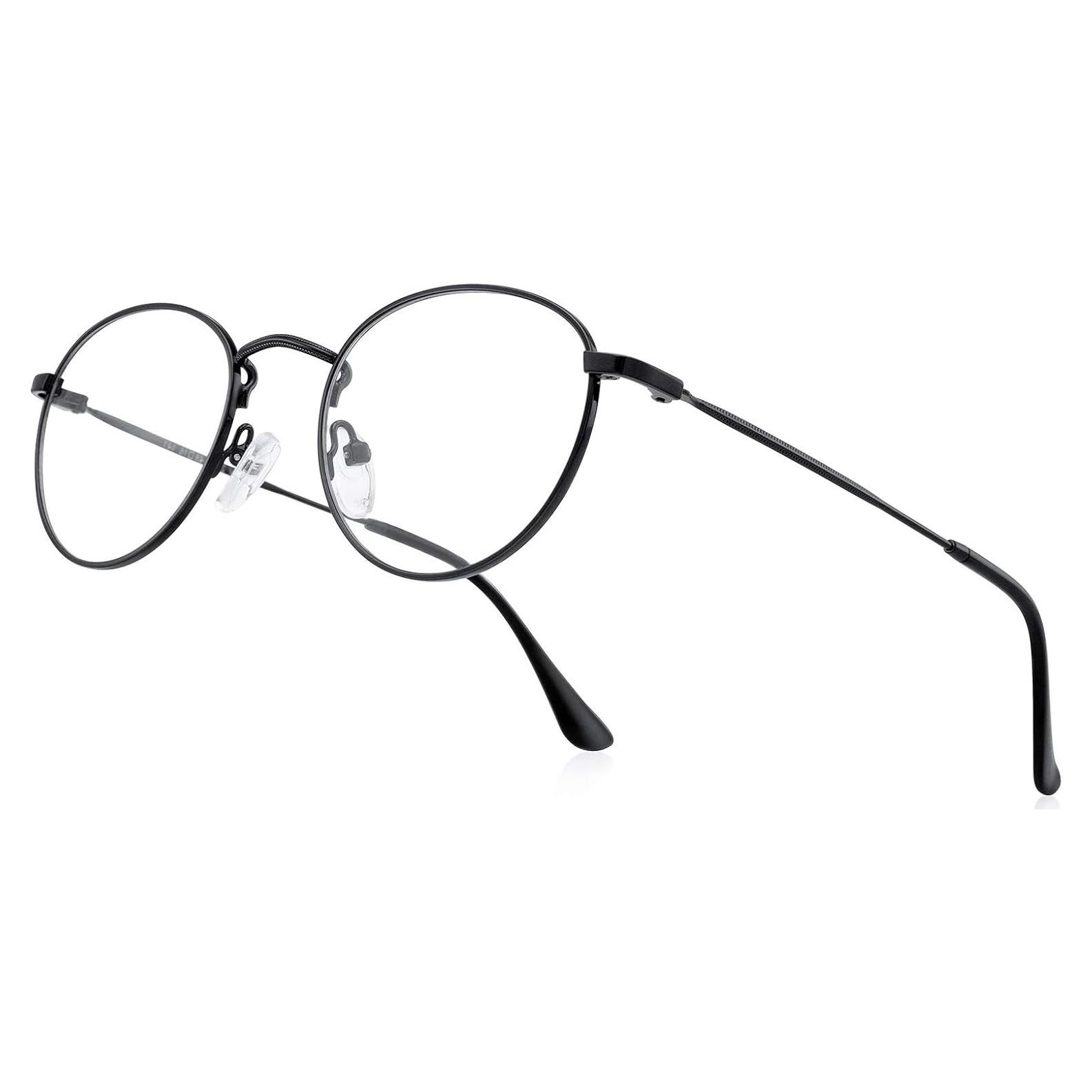 Gafas Redondas Metal Vintage Anti Luz Azul UV400