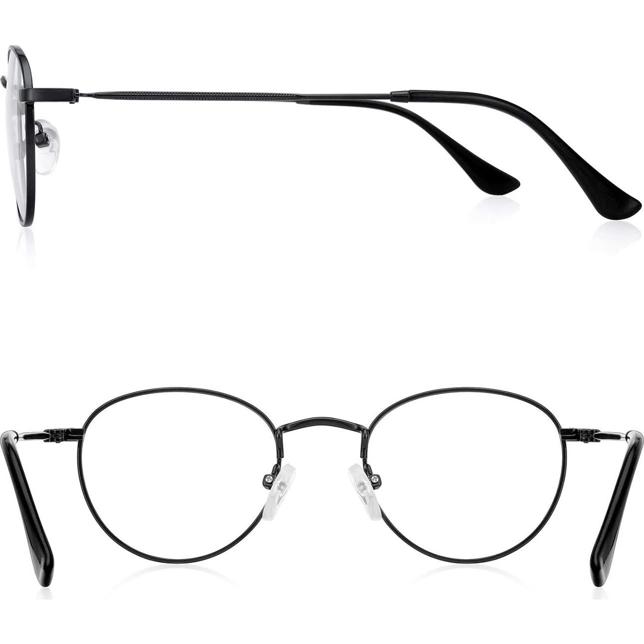 Gafas Redondas Metal Vintage Anti Luz Azul 1.25x