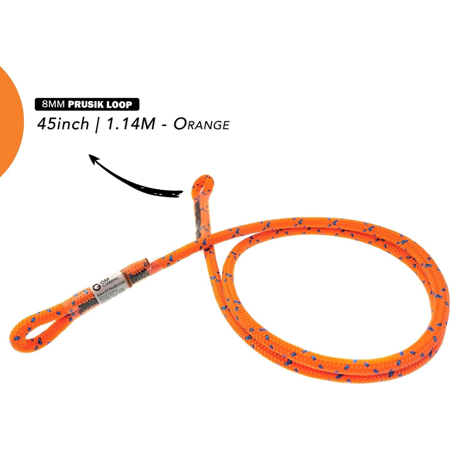 Cuerda Prusik 8mm GM CLIMBING 30cm y 45cm Ojo Cosido