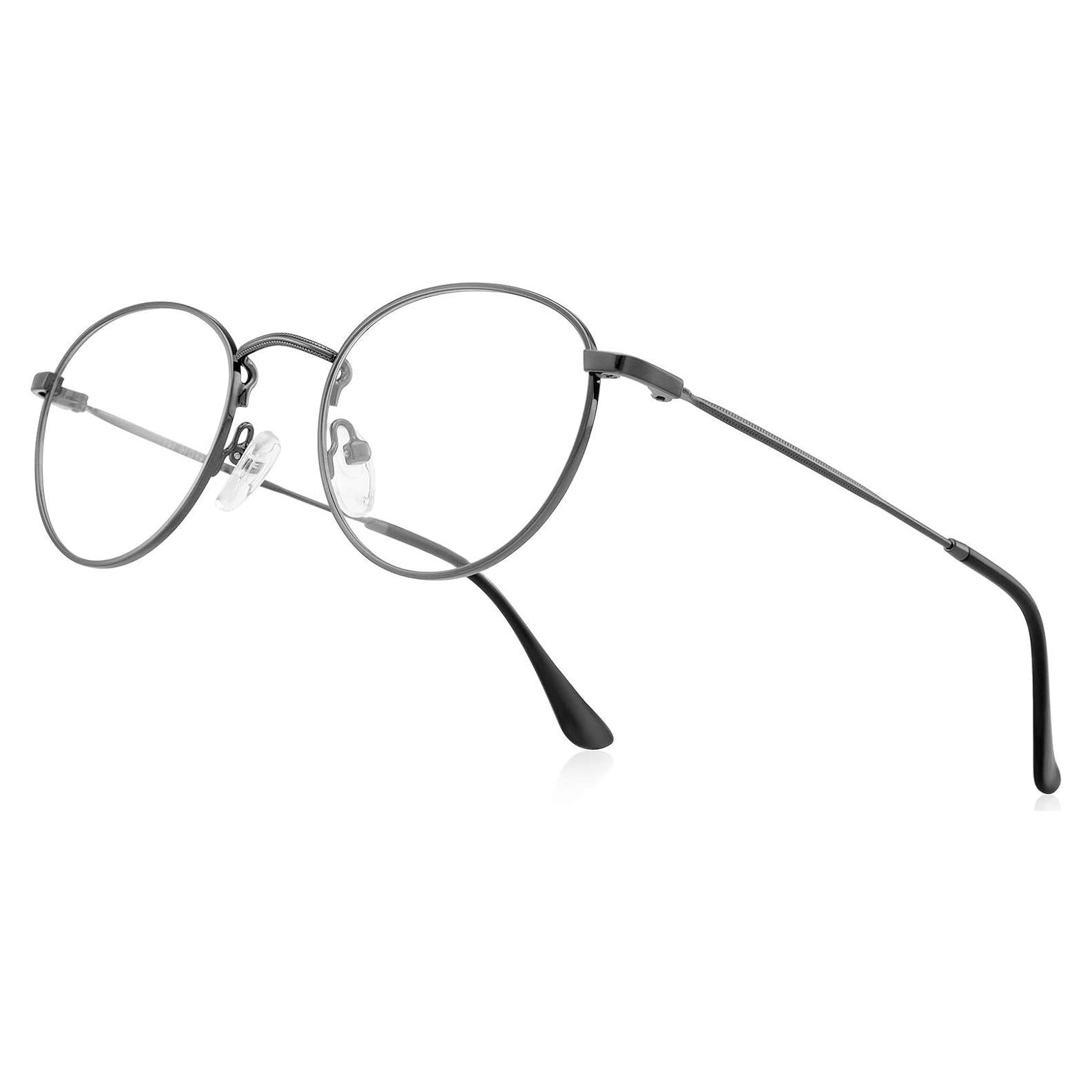 Gafas Redondas de Metal Vintage Anti Luz Azul 2.75x