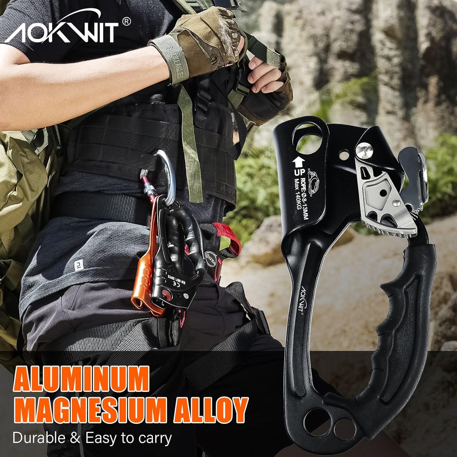 Ascensor de Mano AOKWIT Aluminio Ergonómico 19 cm para Escalada