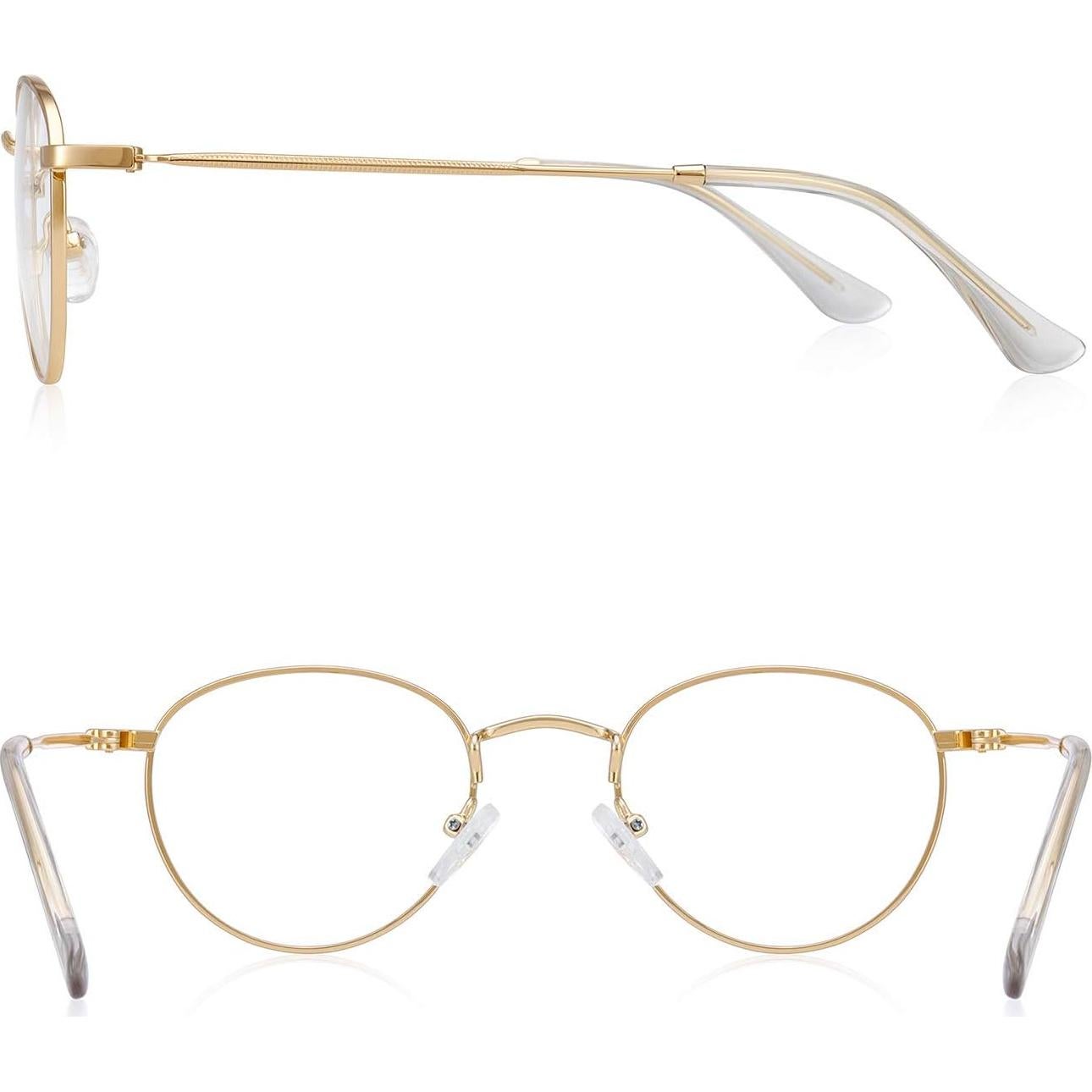 Gafas de lectura metálicas oro 2.75x anti luz azul