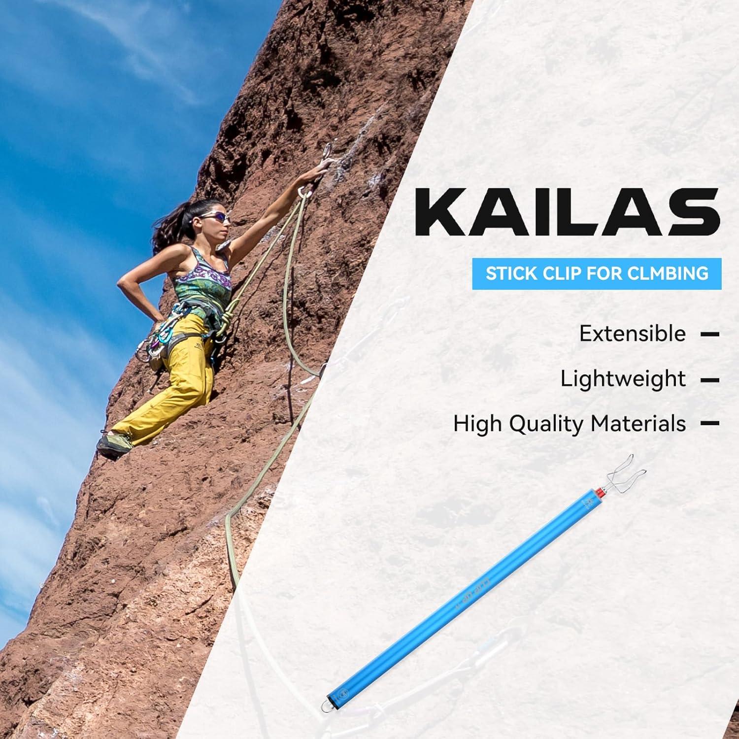 KAILAS Palo Extensible para Escalada 245 cm Azul