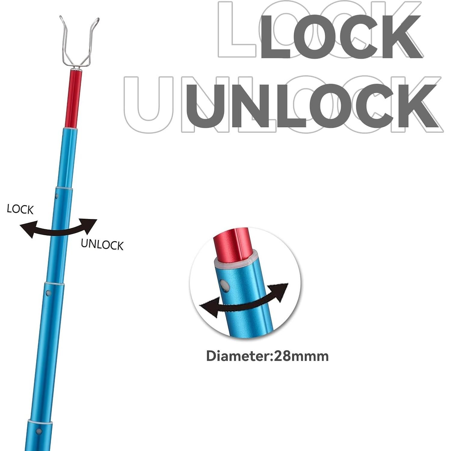 KAILAS Palo Extensible para Escalada 245 cm Azul