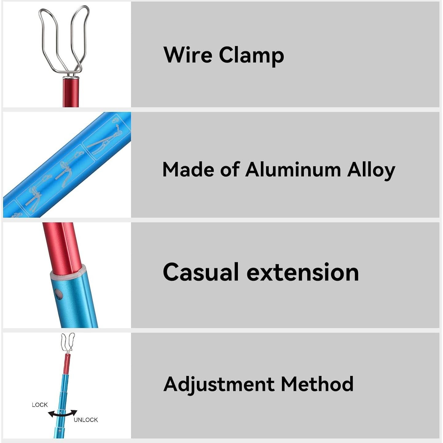 KAILAS Palo Extensible para Escalada 245 cm Azul