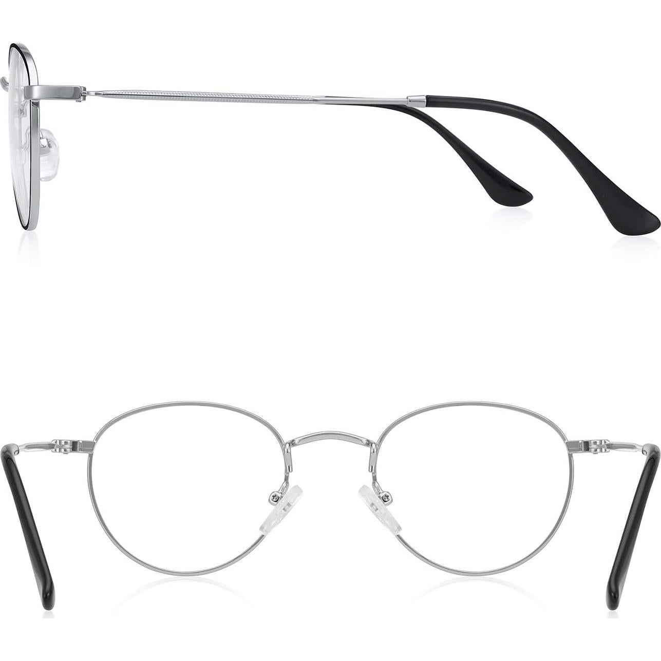 Gafas Redondas de Metal Vintage Anti Luz Azul 1.25x